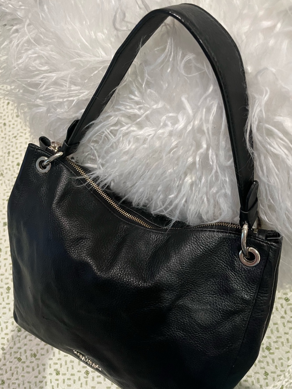 kate spade Kat Black Pebble Leather Shoulder Bag - Picture 6 of 16